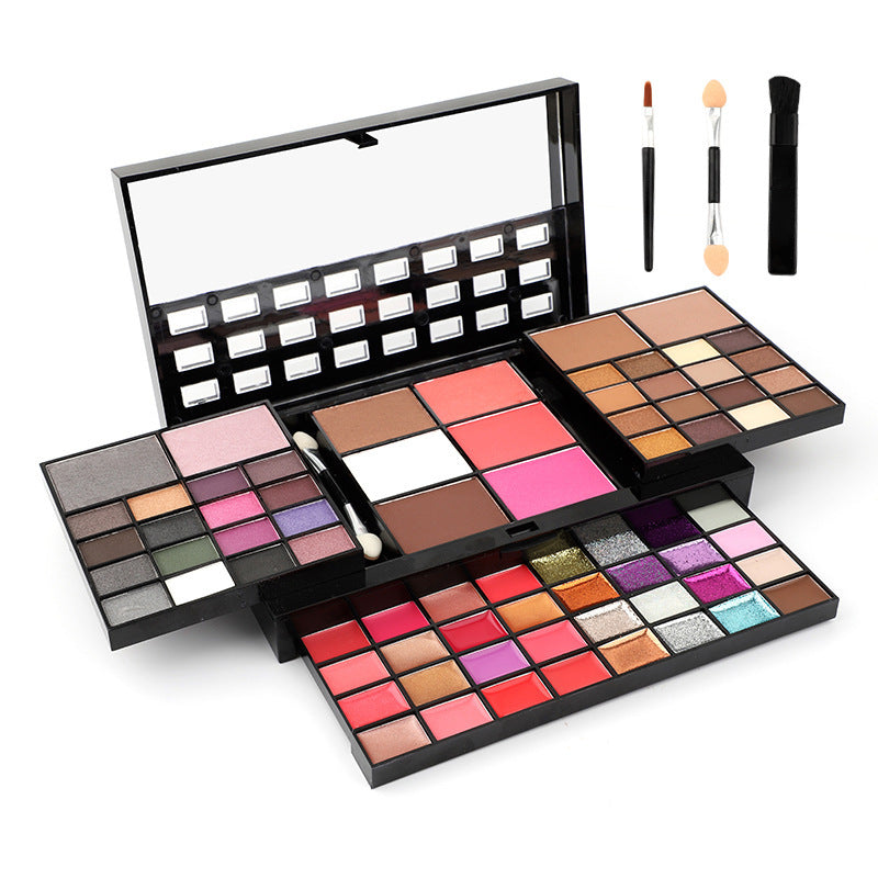 74 Farben Make-up Set Lipgloss Rouge Lidschatten Highlight Kombinationsplatte Großhandel Make-up Set