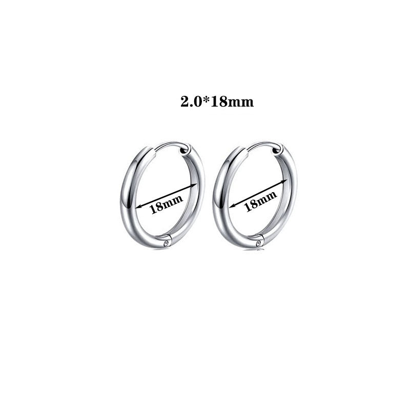 Minimalist Stainless Steel Coil Earrings