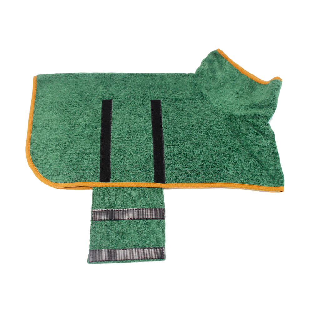 Absorbierender Haustierbademantel aus Mikrofaser mit Taillenbindung
