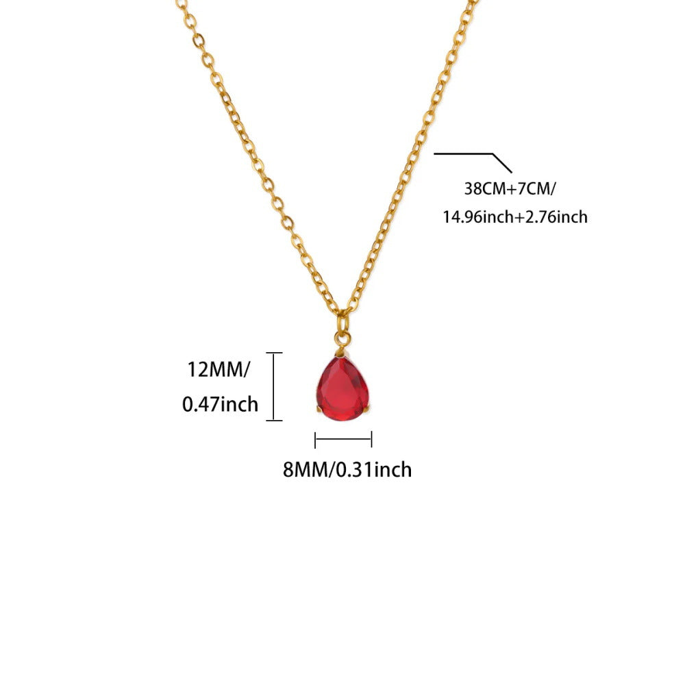 New Birthstone Necklace With An Oval Shape