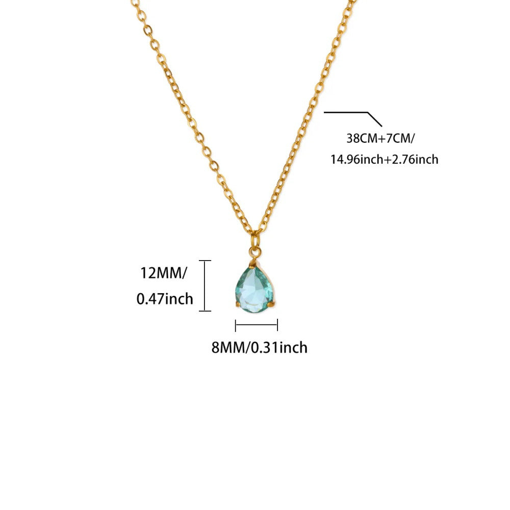New Birthstone Necklace With An Oval Shape