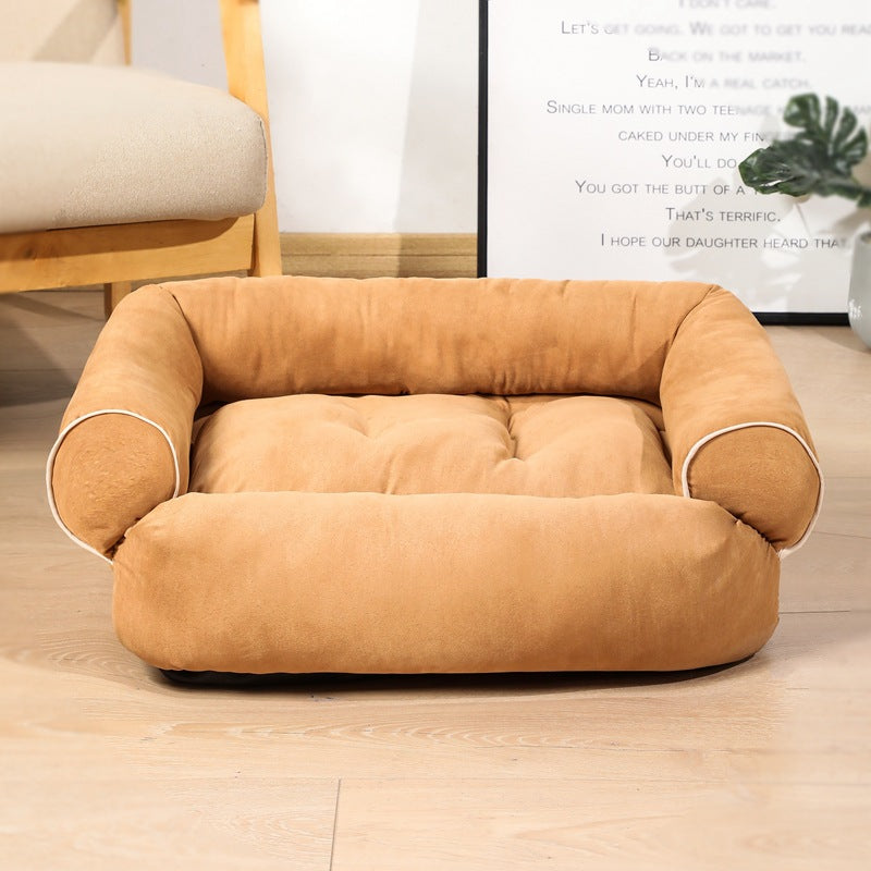 Hundebett Sofa Schlafsack Zwinger Katze Welpenbett Haustierhaus Winter Warme Betten Kissen