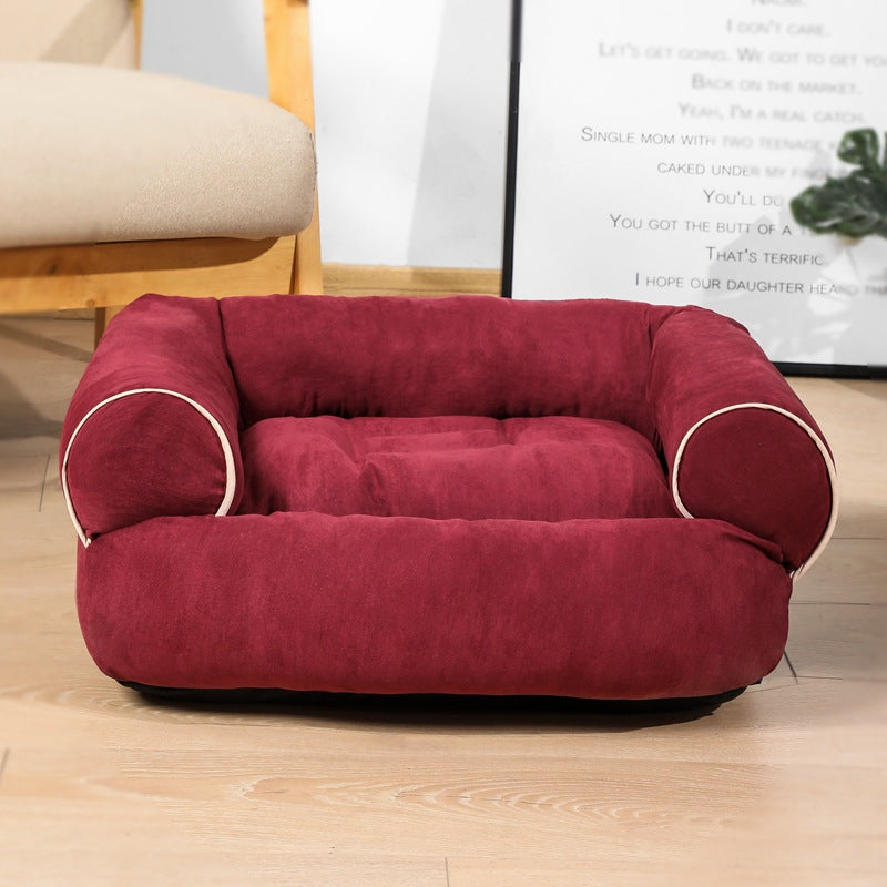 Hundebett Sofa Schlafsack Zwinger Katze Welpenbett Haustierhaus Winter Warme Betten Kissen