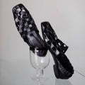 Womens Retro Flat Shoes With Hollowed-Out Pleats For A Sophisticated Look