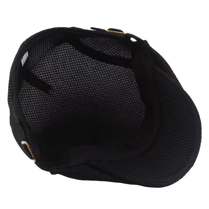 Korean-style Trendy Beret Sun Hat Mens Womens Solid-color Marching Cap