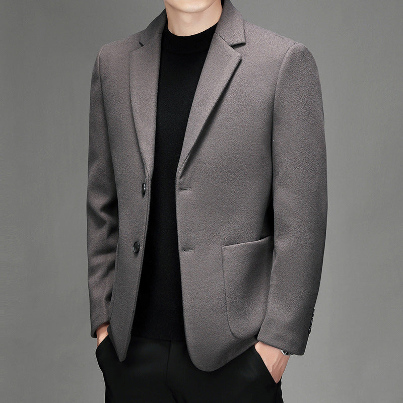 Chaqueta de traje de lana para hombre para otoño e invierno