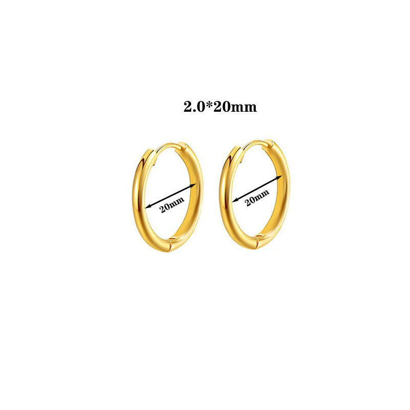 Minimalist Stainless Steel Coil Earrings