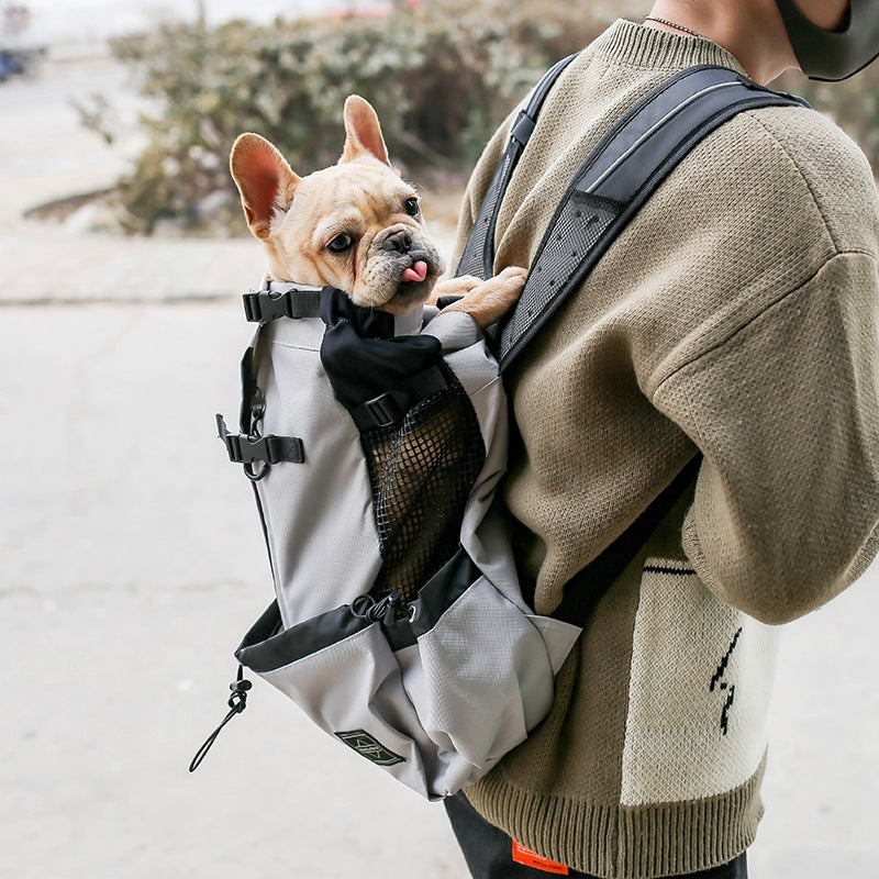 Hunde-Transporttasche, Träger für Hunde, Rucksack, doppelte Schulter, tragbarer Reise-Rucksack, Outdoor-Hundetrage, Reise