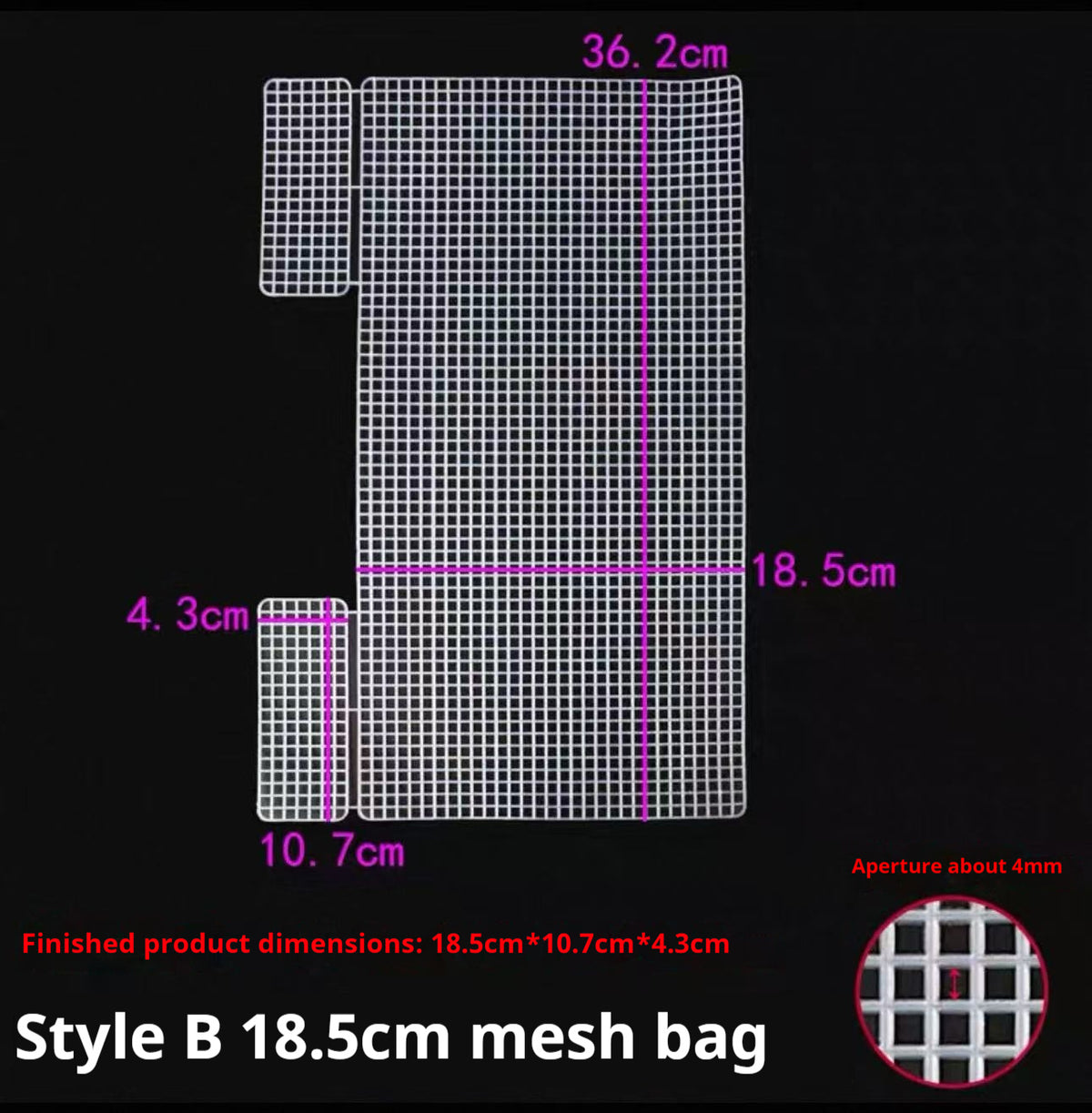Cut-to-size Plastic DIY Mesh Bag