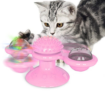 Katzen-Windmühlen-Multifunktionsspielzeug Juckreiz-Kratzgerät Zahnreinigungsspielzeug