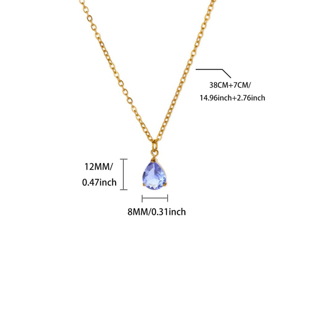 New Birthstone Necklace With An Oval Shape
