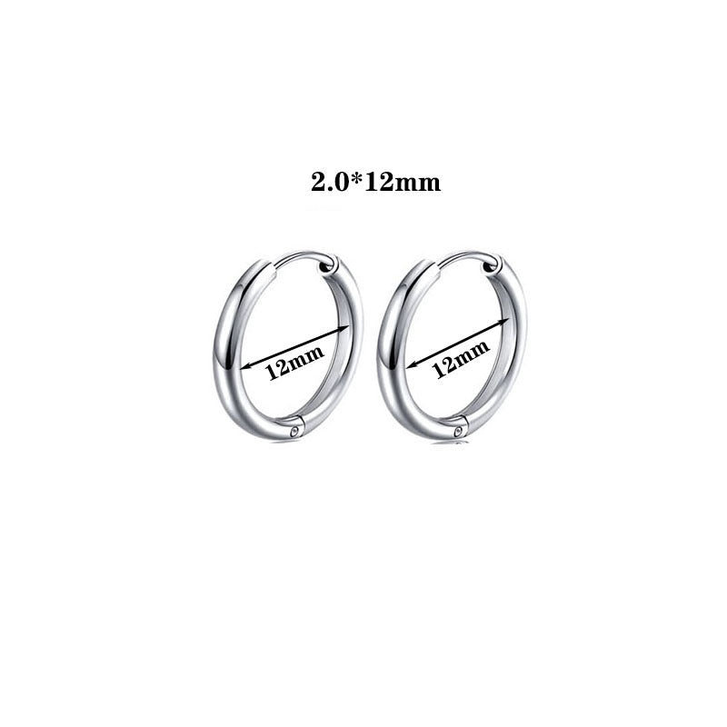 Minimalist Stainless Steel Coil Earrings