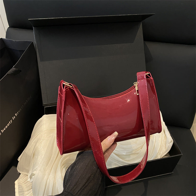 French-style Minimalist Textured Fashionable Tote And Shoulder Bag