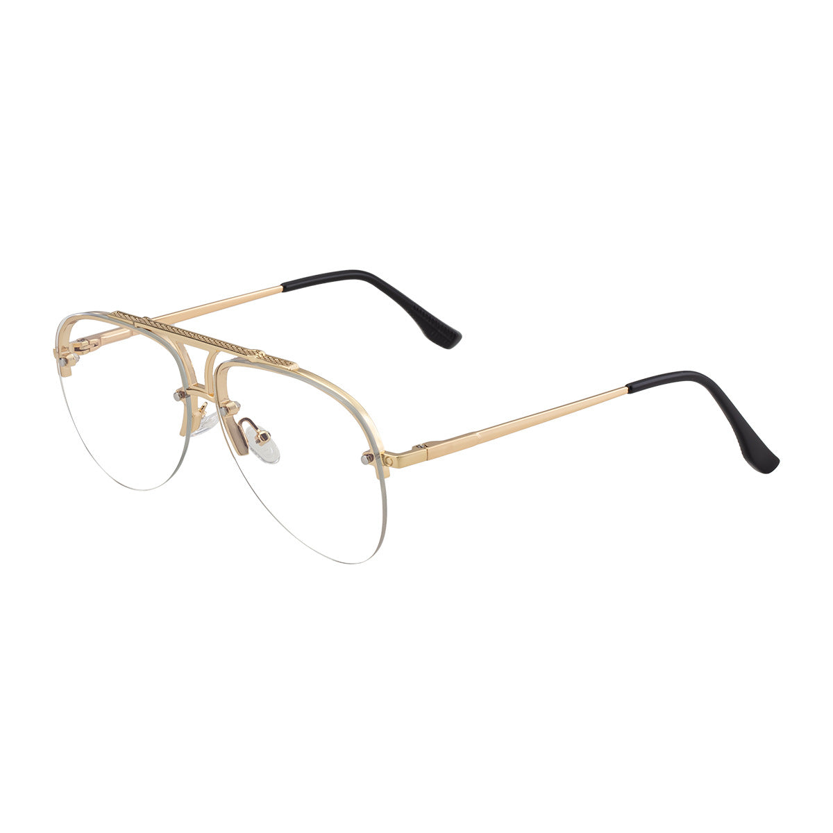 Mens Fashion Metal Half-Frame Sunglasses