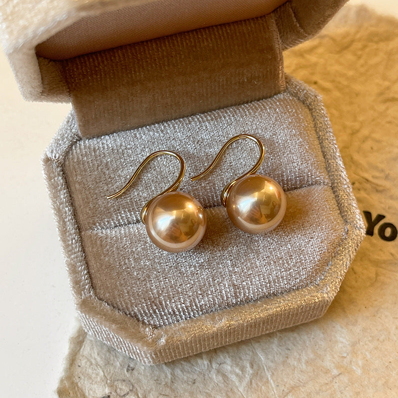 Pearl Champagne Gold Heels With Pearl Ear Hooks For A Touch Of Light Luxury