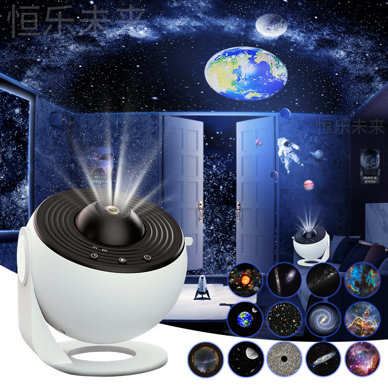 Luz Nocturna Proyector de Galaxia Proyector de Cielo Estrellado Lámpara Planetario Giratoria 360 Para Habitación de Niños Regalo de San Valentín Decoración de Boda