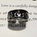 Hip Hop Vintage Punk Alloy Flame Drip Oil Ring, Open Adjustable Band For Men & Women