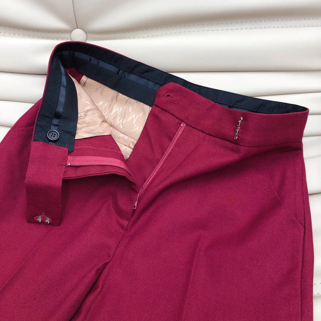 Classic elegant women's wool business style trouser suit