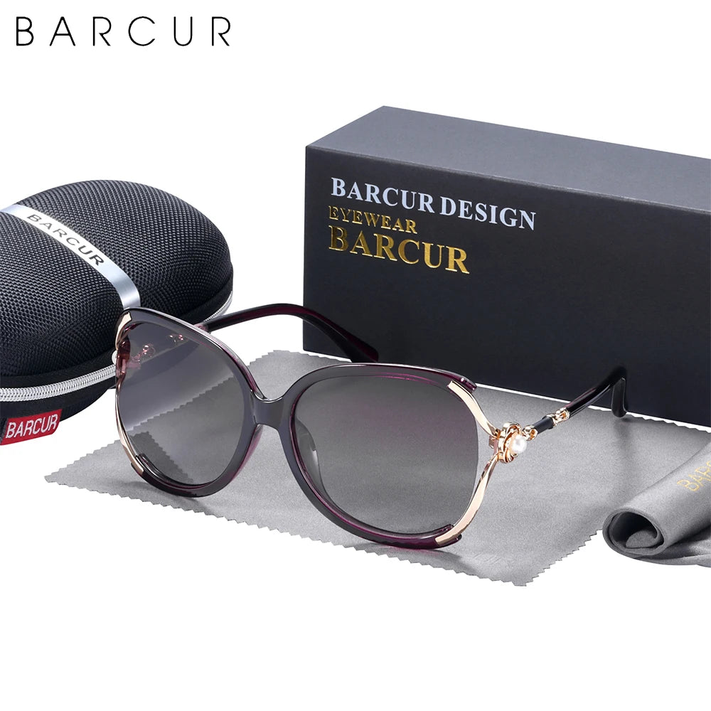 BARCUR Butterfly Design Fashion Women Sunglasses Polarized Lens Ladies Sun Glasses UV400 Protection
