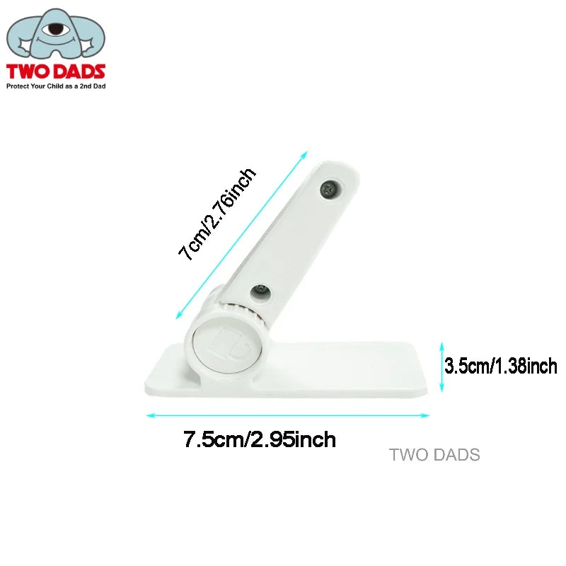 2pcs Plastic Door Rod Lock Universal Anti Opening Handle Child and Baby Safety Lock No Drilling Multifunctional Hidden Button