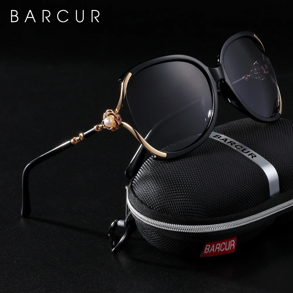 BARCUR Butterfly Design Fashion Women Sunglasses Polarized Lens Ladies Sun Glasses UV400 Protection