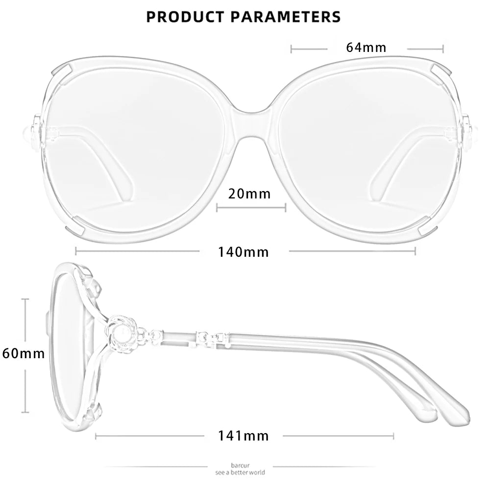 BARCUR Butterfly Design Fashion Women Sunglasses Polarized Lens Ladies Sun Glasses UV400 Protection