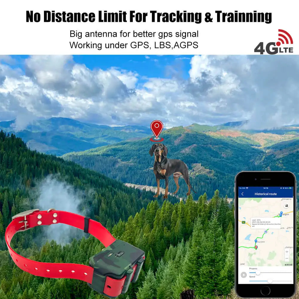 4G GPS Locator for Hunting Dog Waterproof IK122T Anti-lost Gps Collar for Midium Large Hound