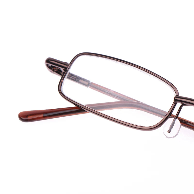 Stick On Phone Mini Clip Nose Bridge Reading Glasses Ultra Thin Reading Glasses 100-350 Portable Presbyopic Glasses With Case