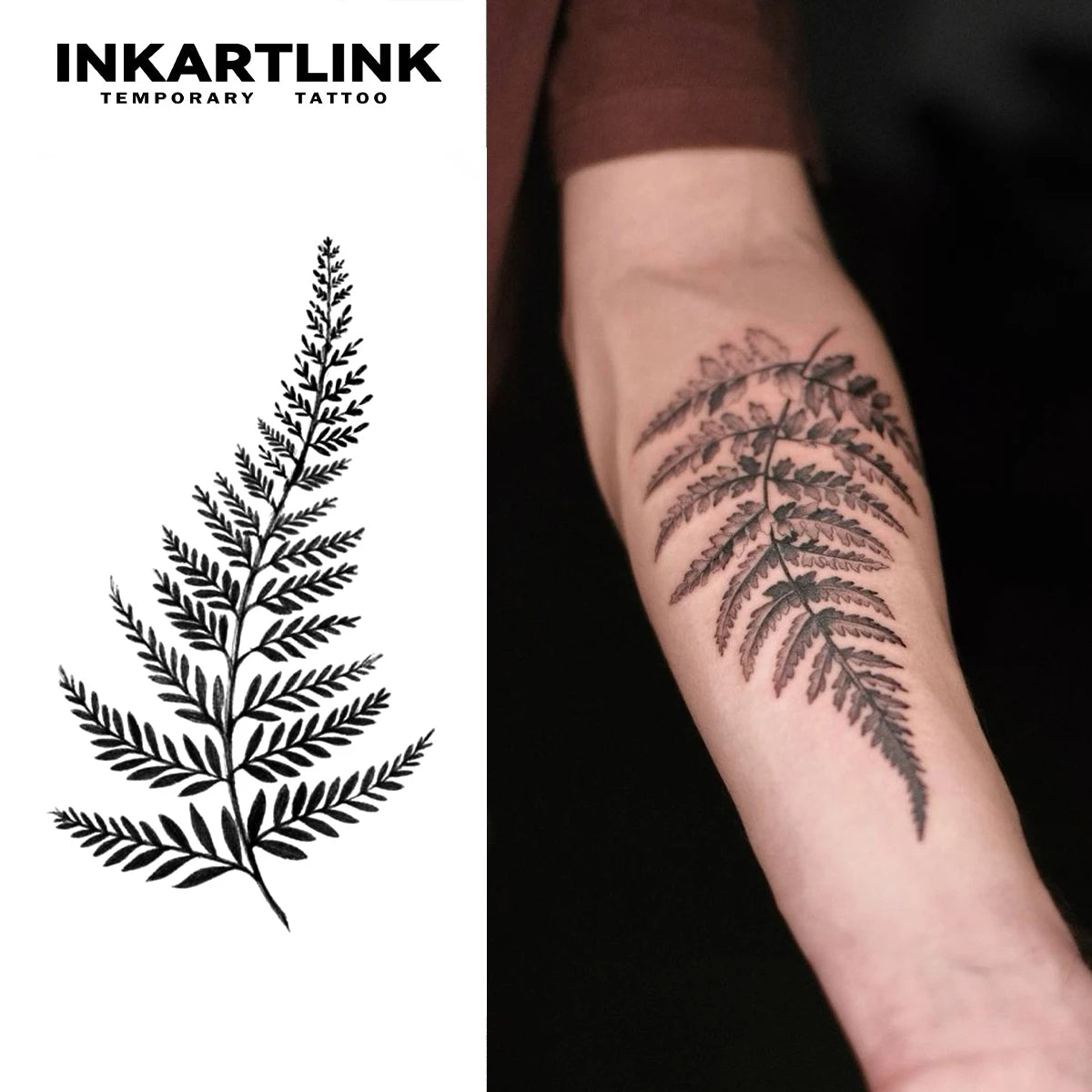 Leaves Temporary Tattoo,Lasts To 15 Days New Technology Magic Waterproof Semi Permanent Sticker