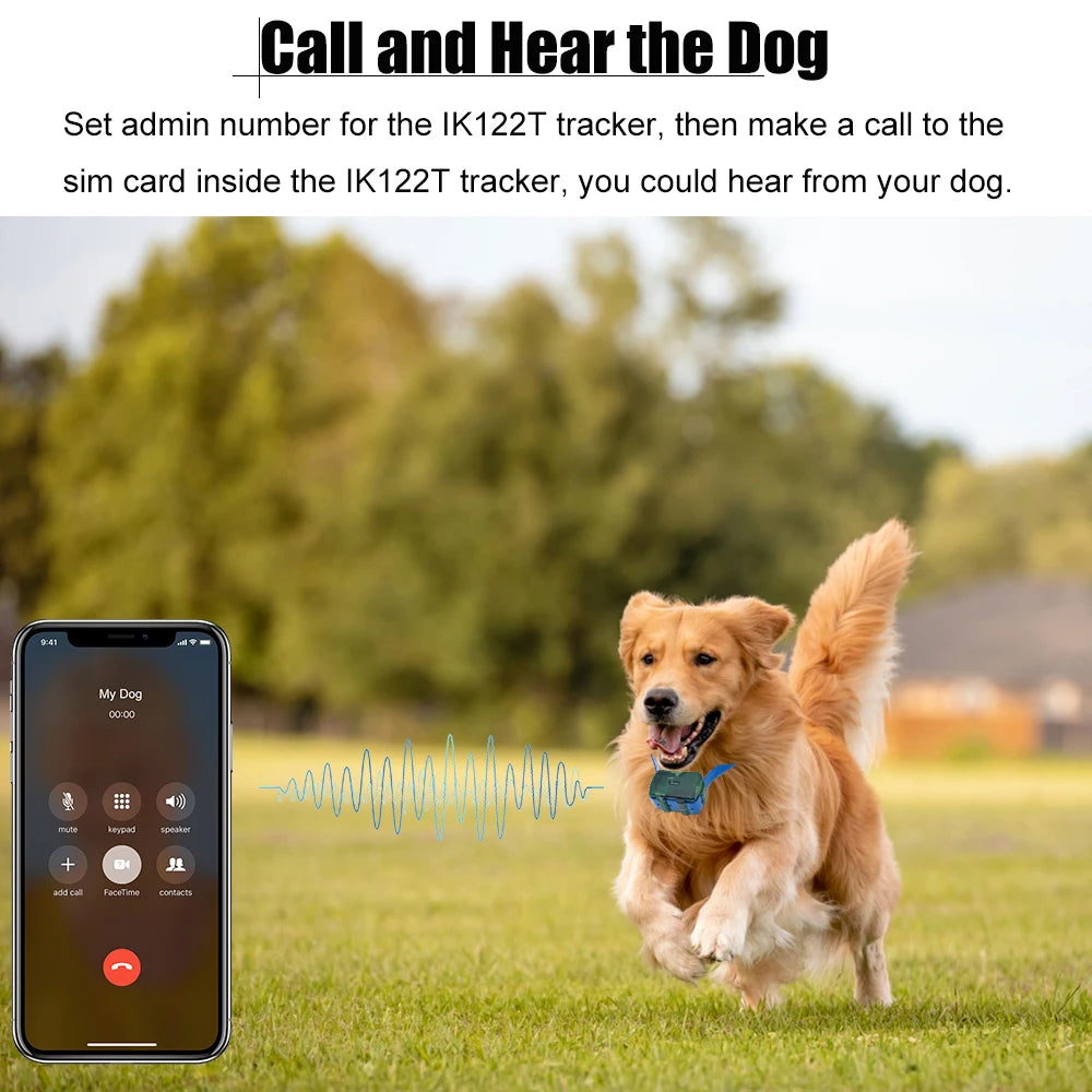 4G GPS Locator for Hunting Dog Waterproof IK122T Anti-lost Gps Collar for Midium Large Hound