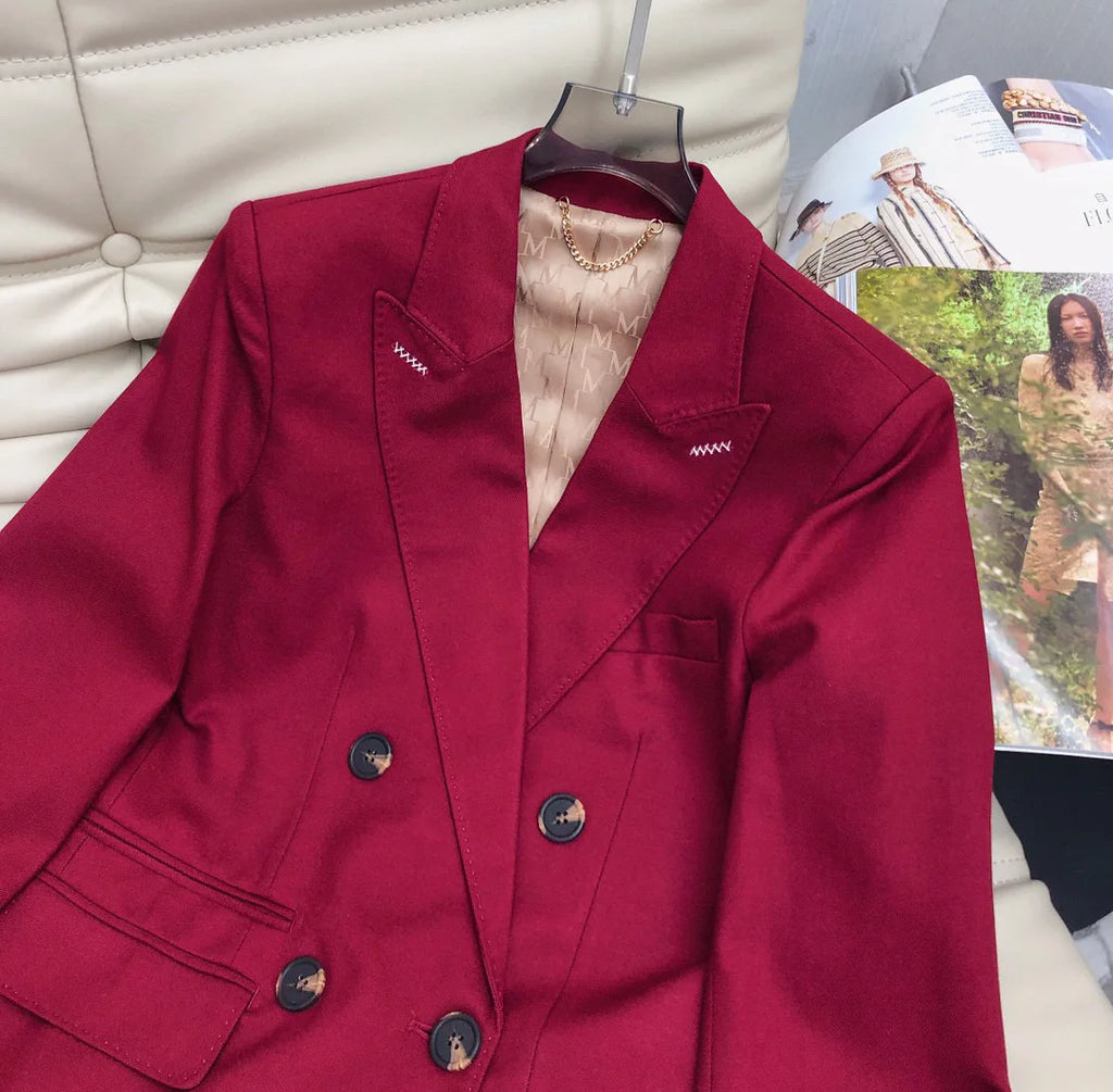 Classic elegant women's wool business style trouser suit