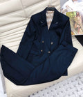 Classic elegant women's wool business style trouser suit