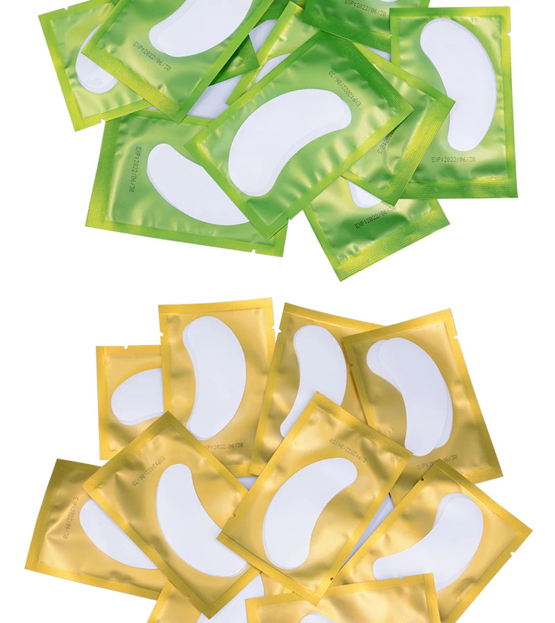 50 Paar Hydrogel-Augenpads Unter-Augen-Pads Wimpernverlängerungsgel-Sticker für Wimpernveredelung Schönheitswerkzeuge