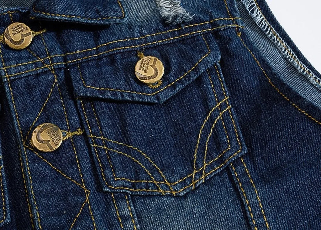 Hot New 2026 Size M-5XL Denim Vest Men's Jacket Sleeveless Casual Waistcoat Men's Jean Coat Ripped Slim Fit Male Jacket Cowboy