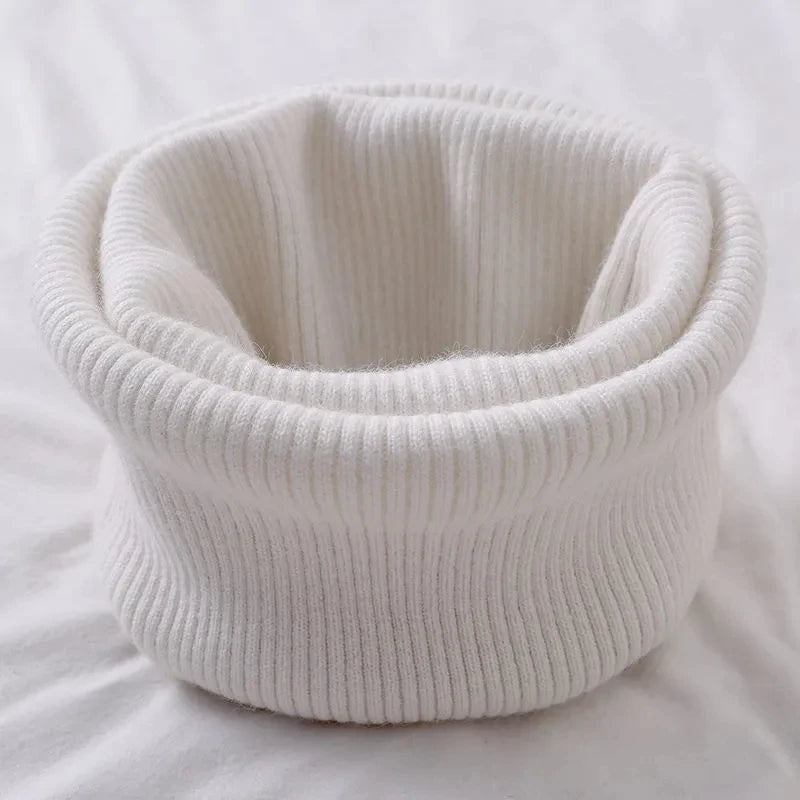 Men's Women's Winter Warm Cashmere Scarf Outdoor Sports Windproof Neck Protect Elastic Thick Wool Knit Snood Female Fake Collar