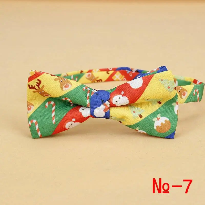 Men's Christmas Bow Ties Cotton Festival Theme Tie Snowflake Christmas Tree Pattern Mens Bow Tie Christmas Party Gift for Men