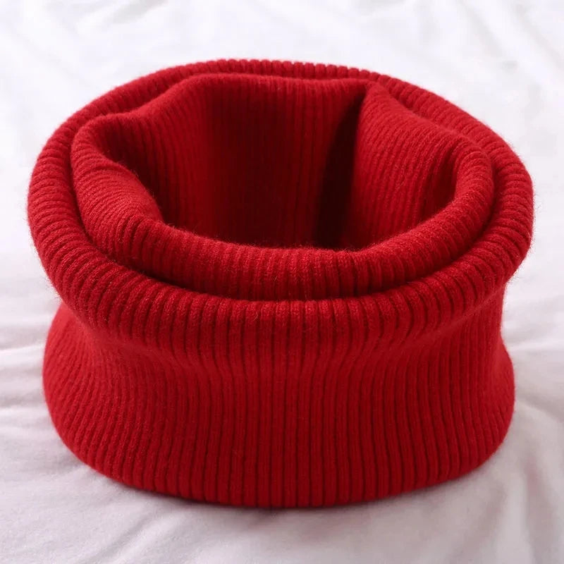 Men's Women's Winter Warm Cashmere Scarf Outdoor Sports Windproof Neck Protect Elastic Thick Wool Knit Snood Female Fake Collar