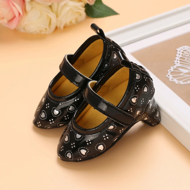 2026 VALEN SINA 0-12M Infant Newborn Baby Girl High Heels Shoes Princess Bow First Birthday Party Shoes Photo Props Shoes