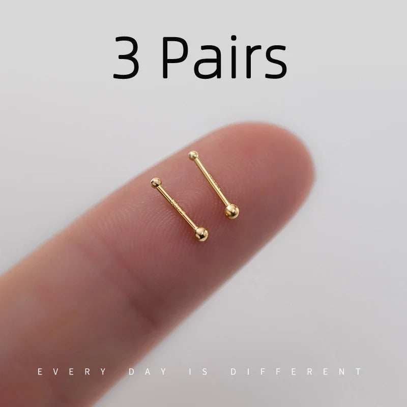 La Monada Fashion Womens Earrings Silver 925 Keep Ear Piercing 999 Silver Earrings For Women Ball Silver Stud Earrings Girl