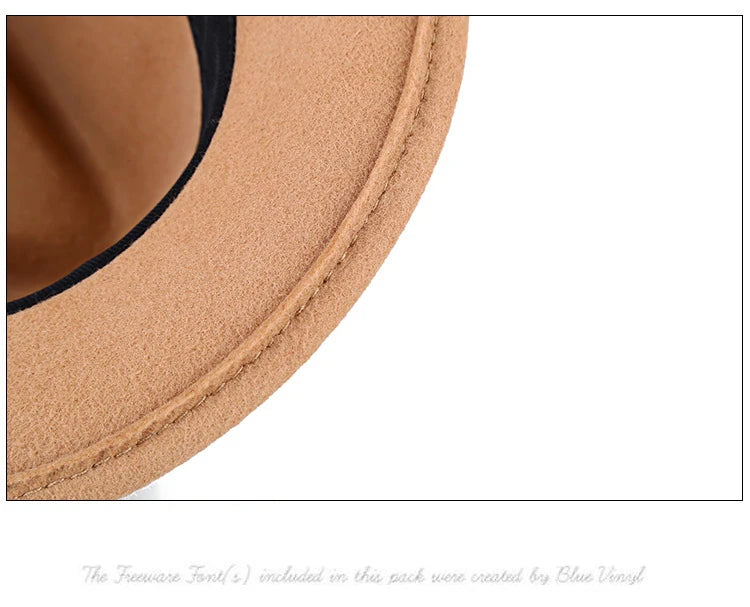 Men Winter Thick Warm Felt Fedora Hats Wool Gentleman Jazz Cap Homburg Male Classical Narrow Brim Top Hat