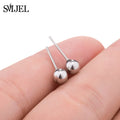SMJEL Trendy Heart Wave Stud Earrings Black Stainless Steel Heartbeat Stethoscope Earings Women Doctor Accessories Jewelry Gift