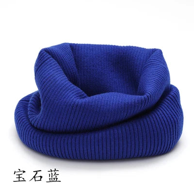 Men's Women's Winter Warm Cashmere Scarf Outdoor Sports Windproof Neck Protect Elastic Thick Wool Knit Snood Female Fake Collar