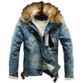 2025 autumn and winter couple models men's plus velvet thick large size denim jacket Korean men's denim men's jacket MY135