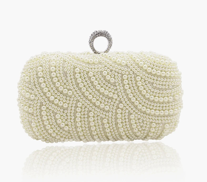 Pearl Clutch Bags Women Purse Ladies white Hand Bags Evening Bags for Party Wedding black Shoulder Bag Bolsa Feminina