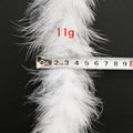 2 Meters Fluffy Marabou Feathers Boa Scarf White Feather On Ribbon Decoration Wedding Clothing Sewing Accessory 11-50 grams
