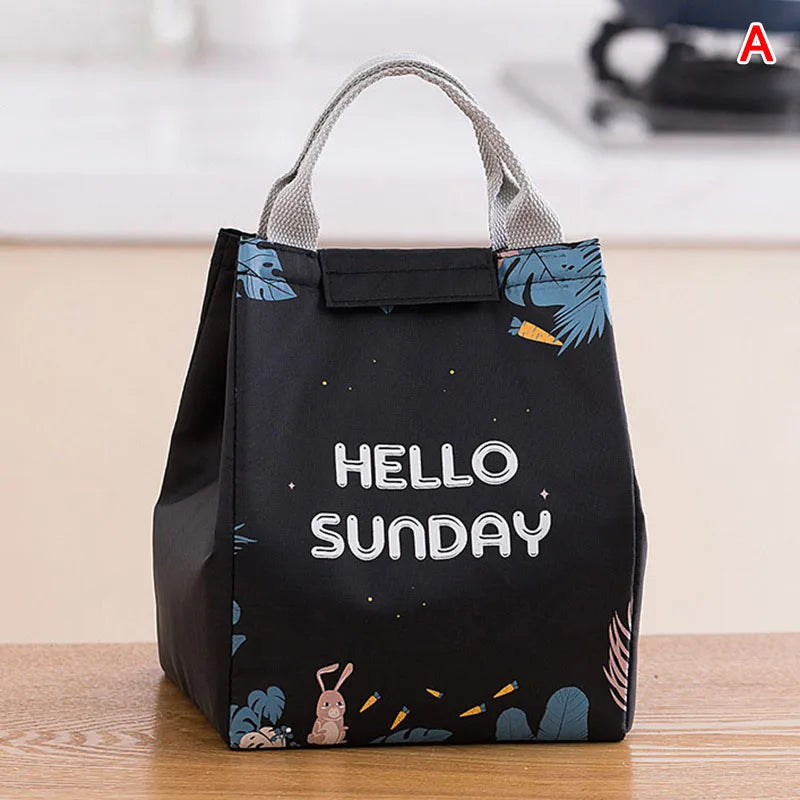 Portable Tote Thermal Lunch Bag Waterpoor Food Storage Handbags Food Tote Cooler Bag For Outdoors Camping Travel Picnic Pouch