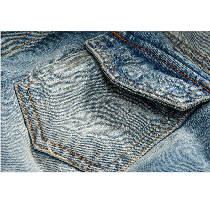 2025 autumn and winter couple models men's plus velvet thick large size denim jacket Korean men's denim men's jacket MY135