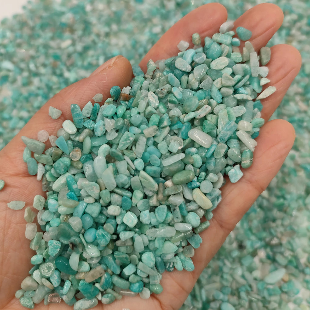 Natural Stone Crystals Mini Amazonite Chips Crystal Stones Gravel Minerals Quartz Energy Home Decor Room Decoration DIY Aquarium