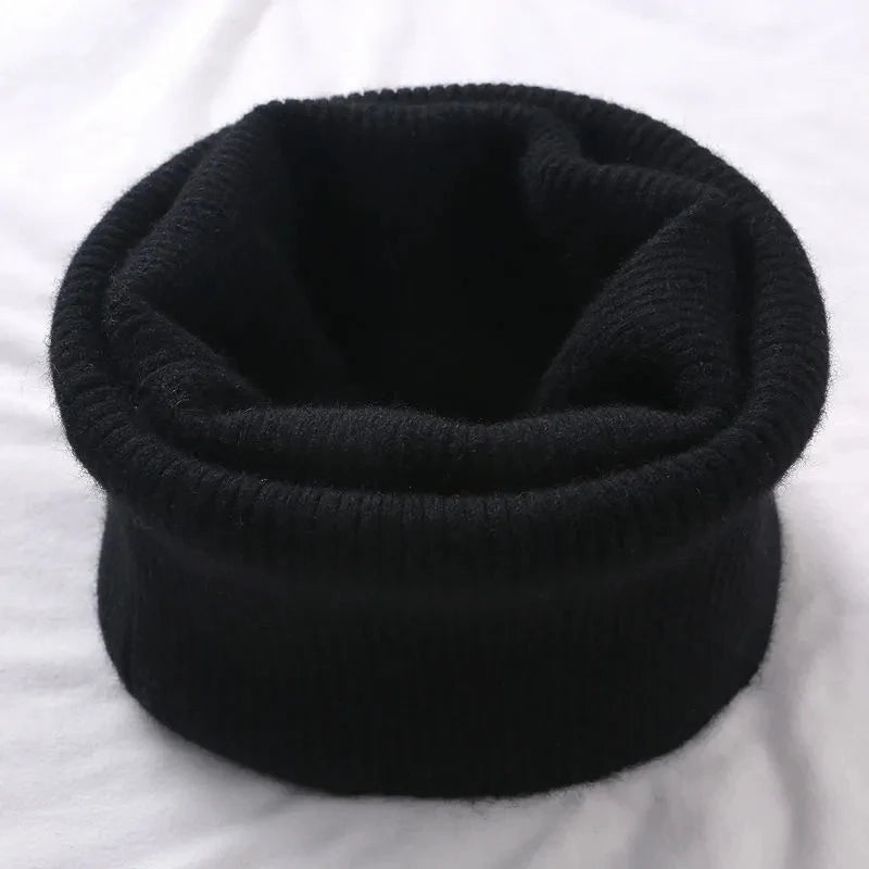 Men's Women's Winter Warm Cashmere Scarf Outdoor Sports Windproof Neck Protect Elastic Thick Wool Knit Snood Female Fake Collar