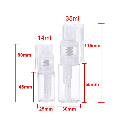 14ML/35ML Glitter Duster Spray Bottle Pot Hand Tools Portable Dry Powder Bottles For Adding a Shimmer Of Sparkle to Cards Making